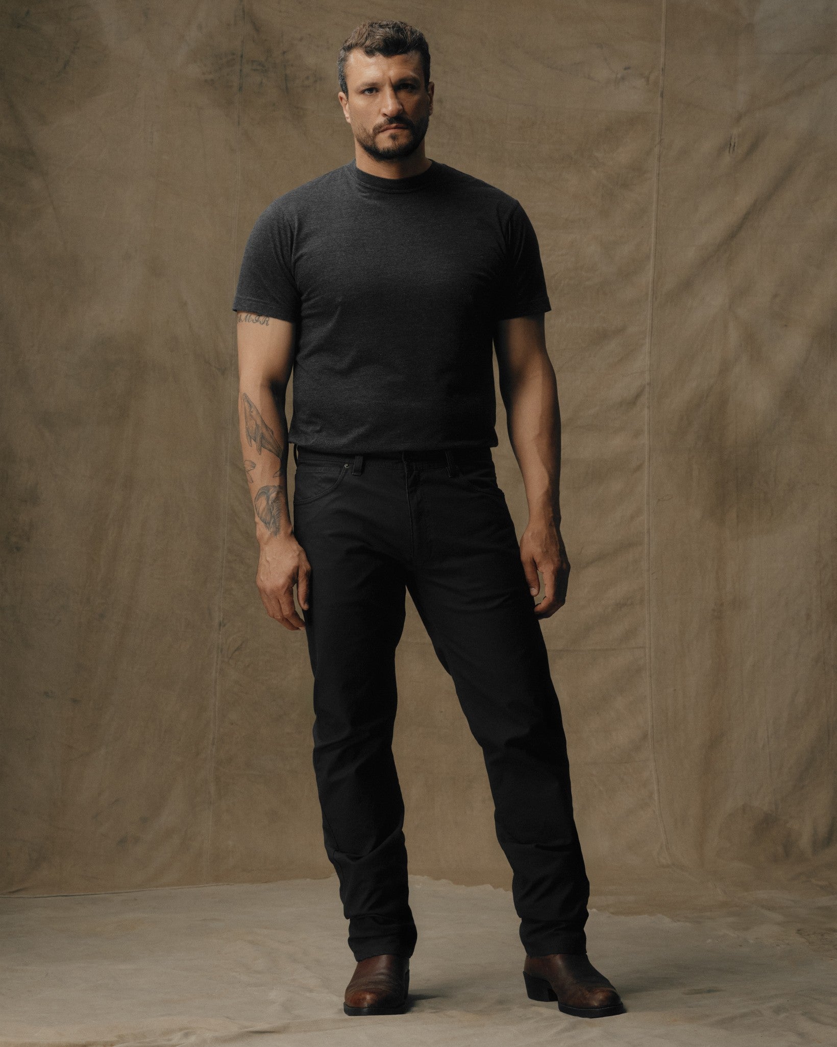 Dry Tin Cloth 5-pocket Pants - Raven