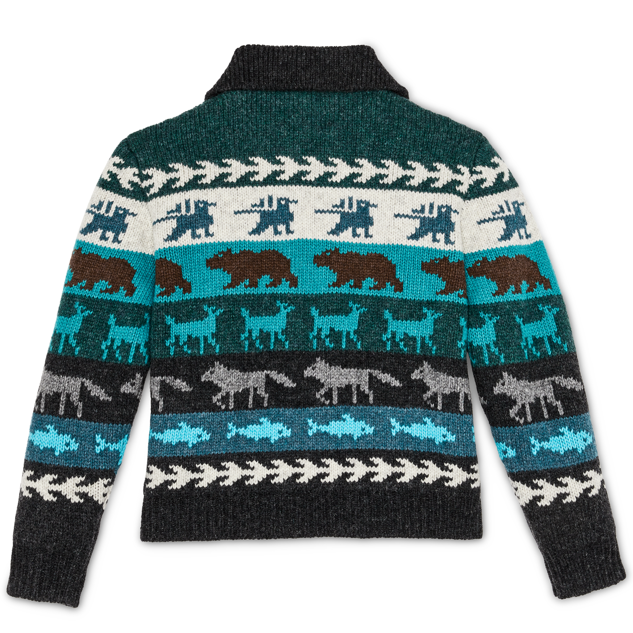 Women's Fair Isle Cardigan - Animal / Multi - Image 2