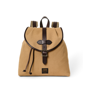 Rugged Twill Drawstring Backpack - Tan