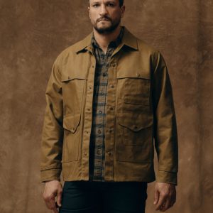 Lined Tin Cloth Cruiser Jacket - Dark Tan