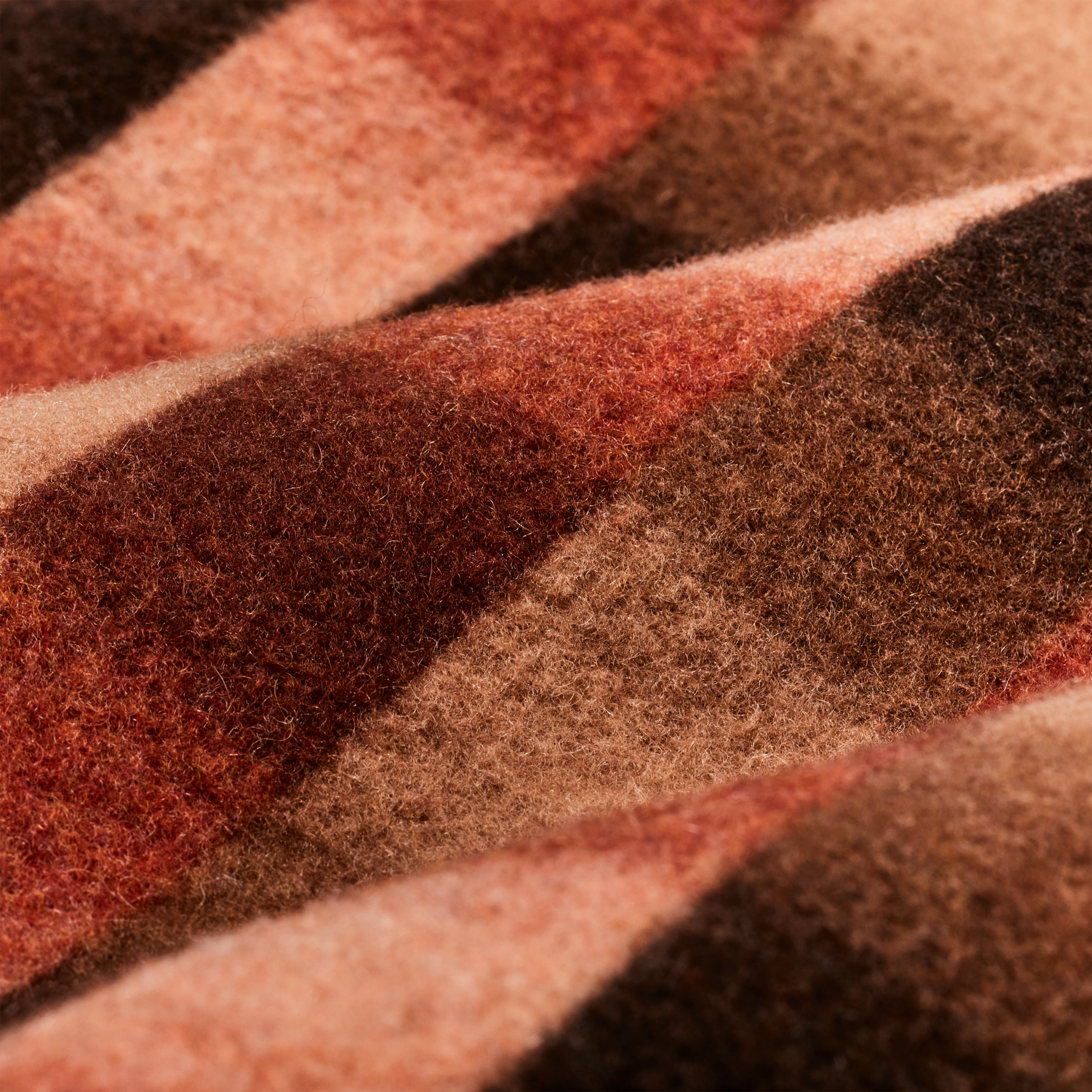 Women's Blanket Wool Barn Coat - Sunset Ombre Plaid - Image 5