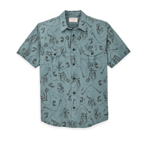 Short Sleeve Lightweight Alaskan Guide Shirt - Blue Gray / Fly Fishing