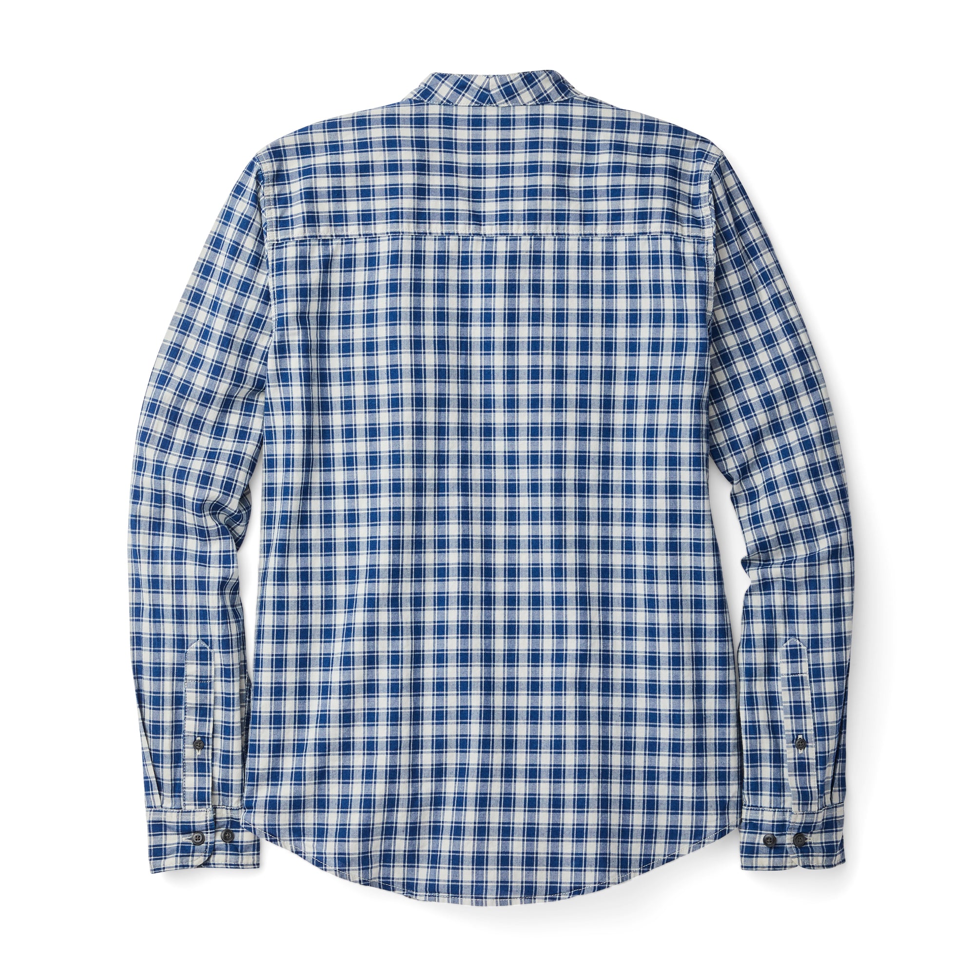 Women's Kadin Island Shirt - Indigo/cream Plaid - Image 4