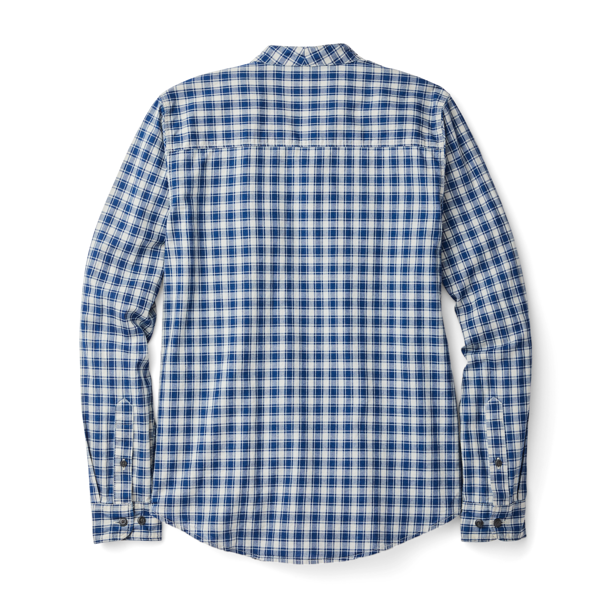 Women's Kadin Island Shirt - Indigo/cream Plaid - Image 3