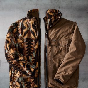 Reversible Pile Fleece Jacket - Brown / Night Camp
