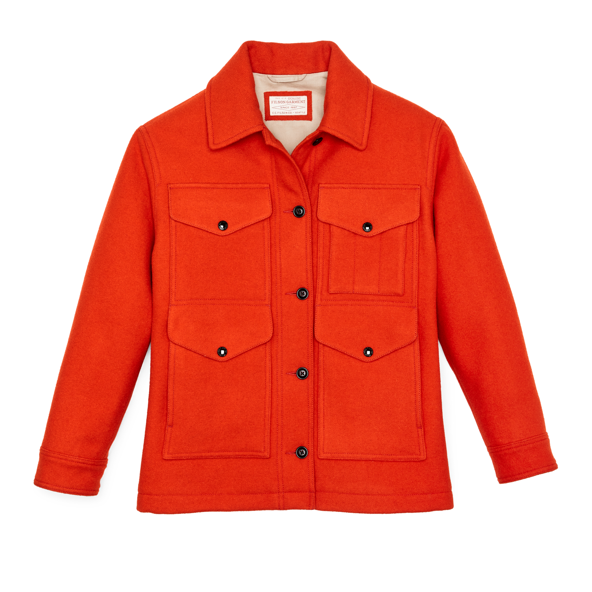 Women's Mackinaw Wool Cruiser Jacket - Flame