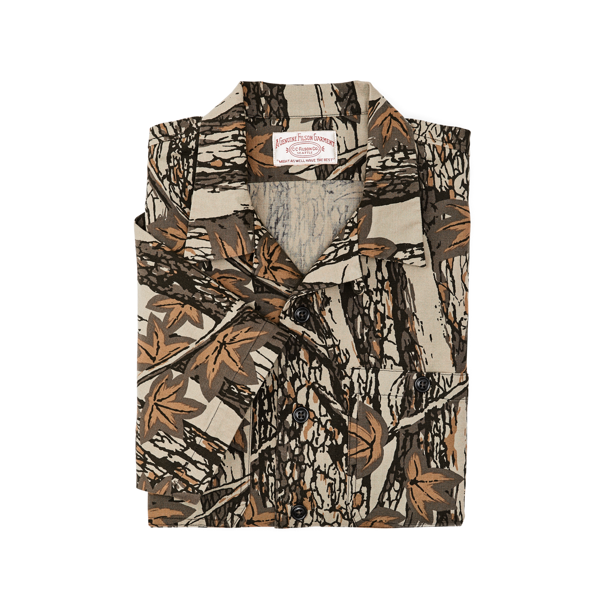 Rustic Short Sleeve Camp Shirt - Maple Bark Camo / Tan - Image 3