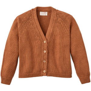 Women's Rustic Cotton Cardigan - Chestnut