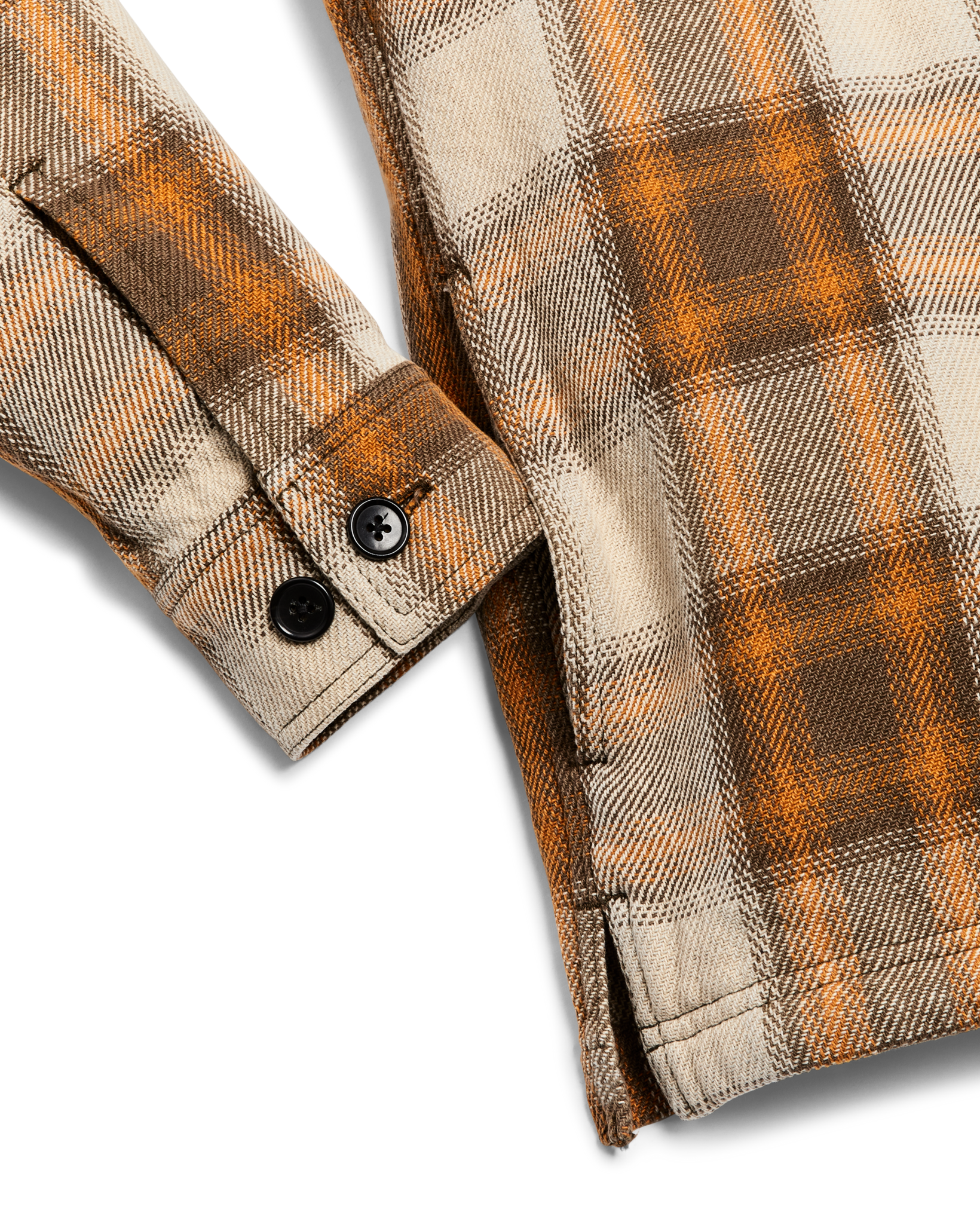 Deer Island Jac-shirt - Orange / Brown Shadow Plaid - Image 5