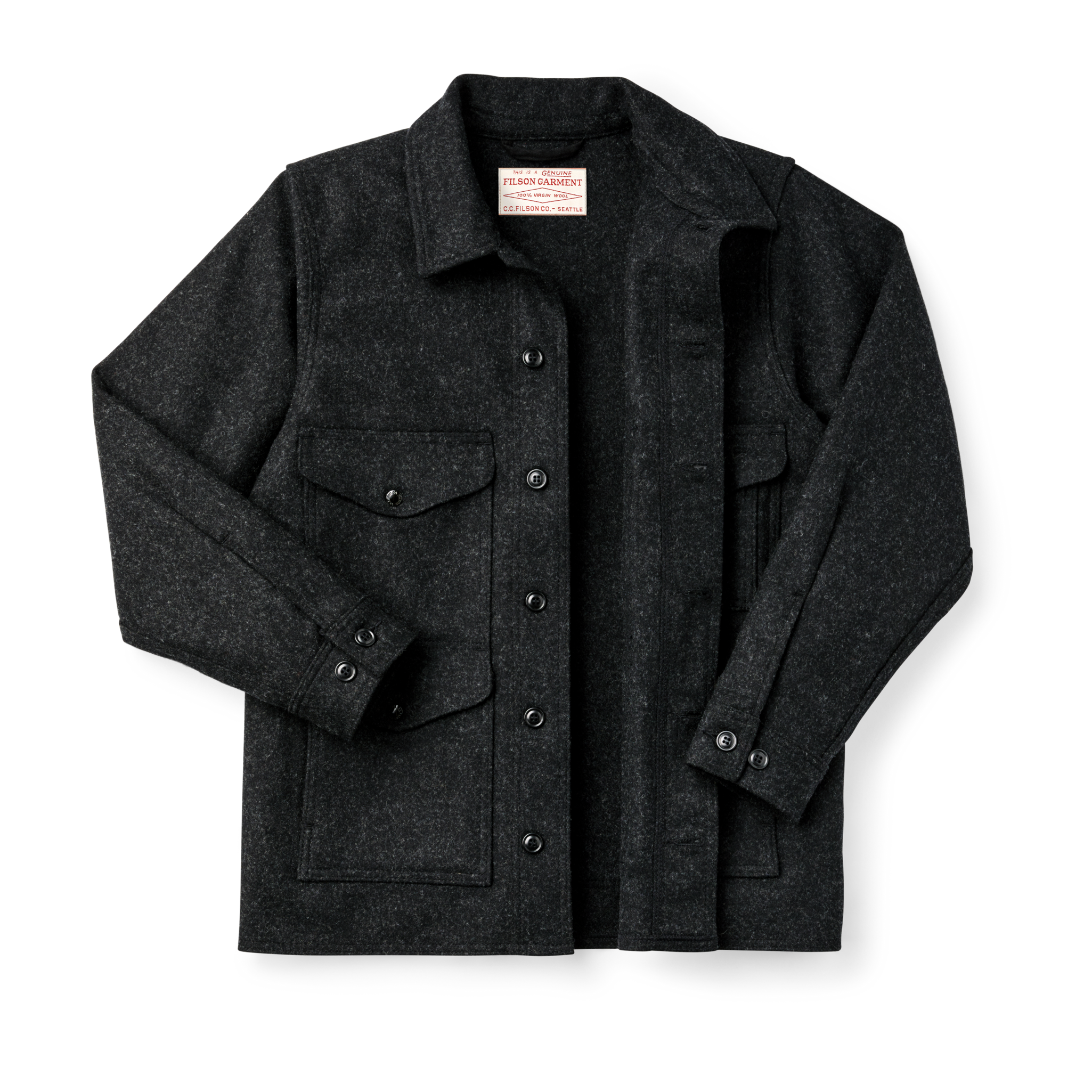 Mackinaw Wool Cruiser Jacket - Charcoal - Image 7